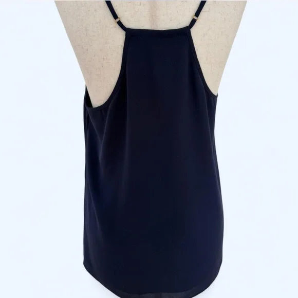 Lilly Pulitzer Navy 100% silk tank top with adjustable straps - Picture 3 of 4